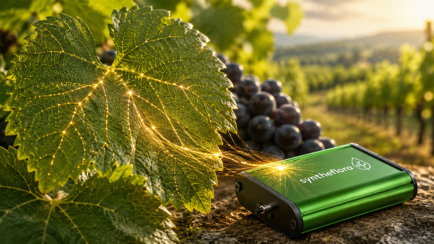 Grapevines background representing Syntheflora discoveries