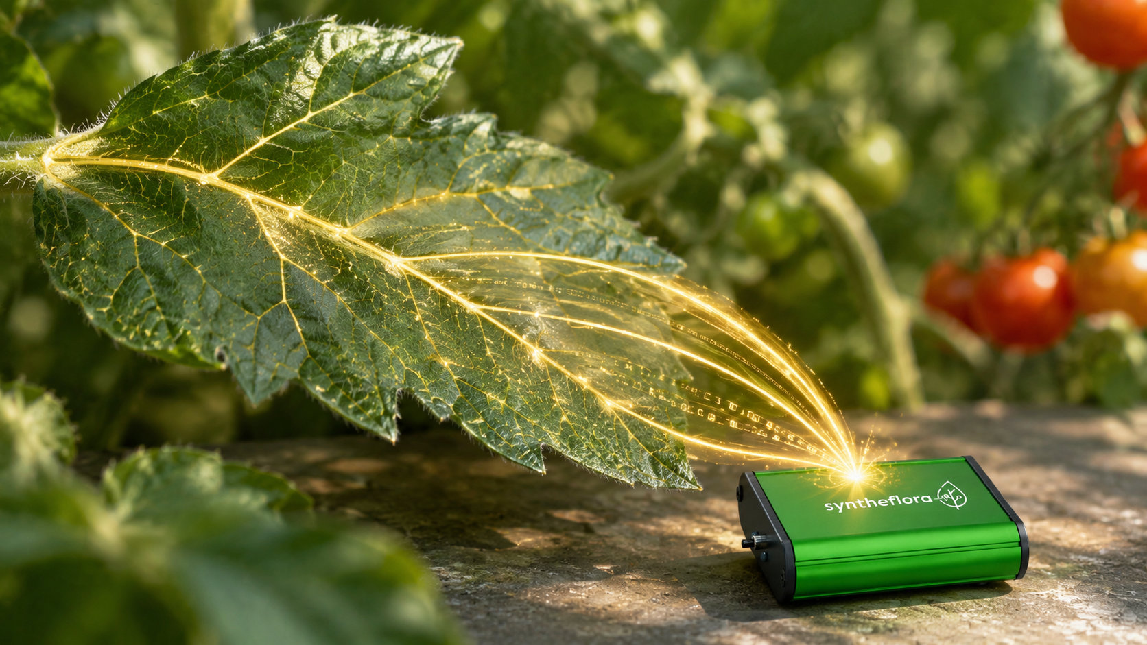 Tomato plant background for the Syntheflora system page